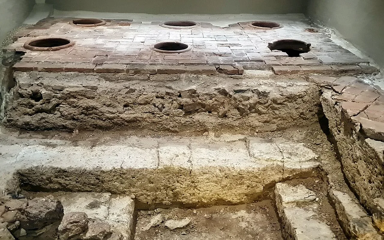Roman salting vats and excavated brick floors preserved in the basement beneath the Museo Picasso Málaga